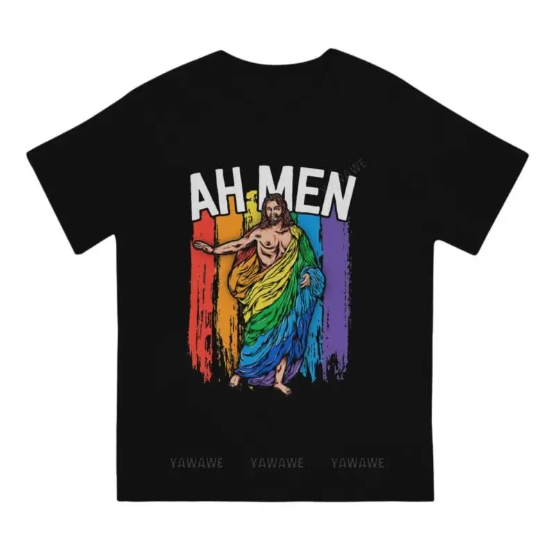 Футболка из чистого хлопка с изображением геев, ЛГБТ, Христа, христианской религии, креативная футболка с круглым вырезом и коротким рукавом
Футболка из чистого хлопка с изображением геев, ЛГБТ, Христа, христианской религии, креативная футболка с круглым вырезом и коротким рукавом