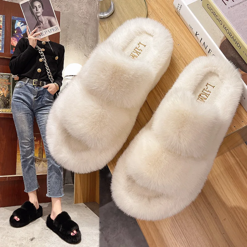 Thick Soled Slippers Women's Winter Warm Flat Bottomed Indoor Non Slip Woolen Slippers Artificial Woolen Soft Solid Color Shose
Thick Soled Slippers Women's Winter Warm Flat Bottomed Indoor Non Slip Woolen Slippers Artificial Woolen Soft Solid Color Shose