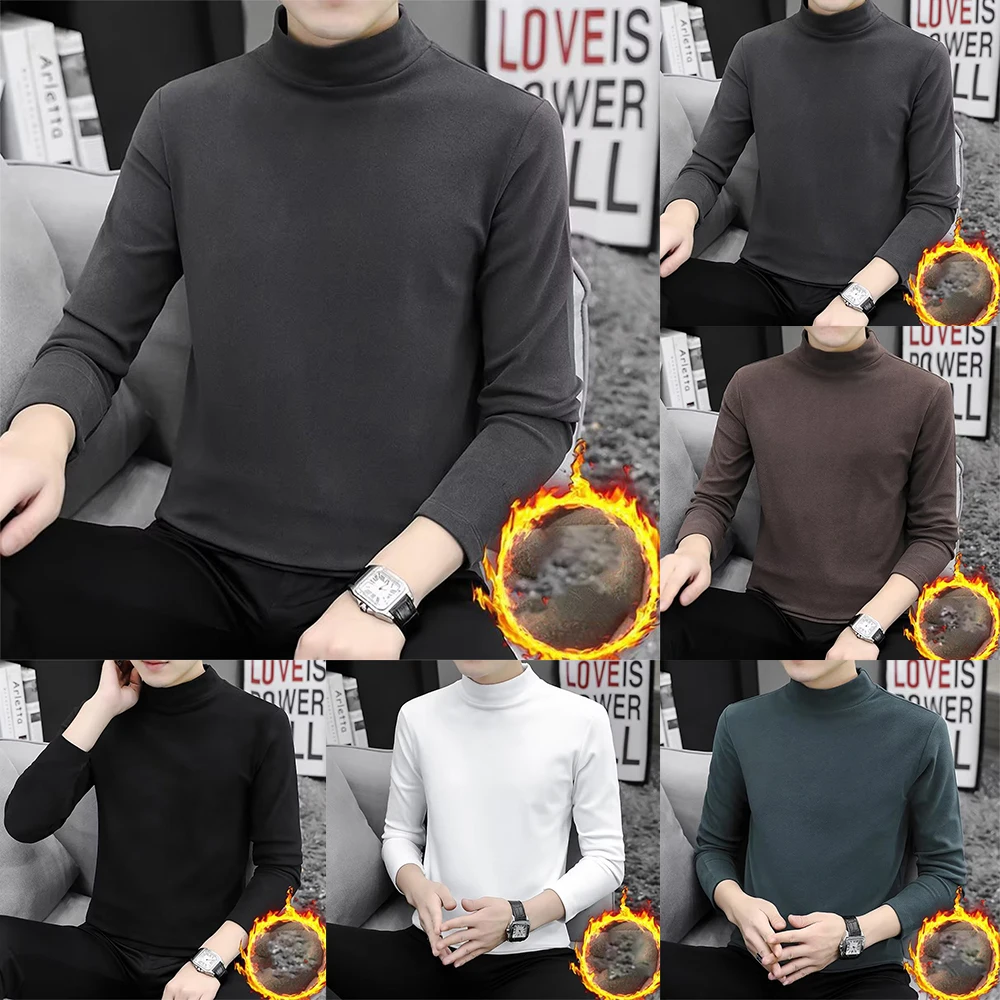 Mens Casual Turtleneck Pullover Long Sleeve Jumper Tops Warm Slim Fit T-Shirt Thick And Warm Bottoming Shirt
Mens Casual Turtleneck Pullover Long Sleeve Jumper Tops Warm Slim Fit T-Shirt Thick And Warm Bottoming Shirt