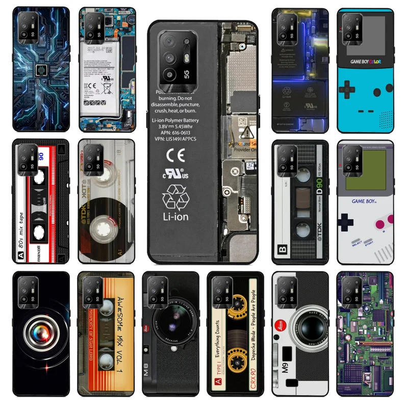 Camera Cassette Game Boy Battery Circuit Phone Case for OPPO A54 A74 A94 A53S A9 A5 A15 A16 A91 A96 A76 Reno8 8Pro Reno2 Z
Camera Cassette Game Boy Battery Circuit Phone Case for OPPO A54 A74 A94 A53S A9 A5 A15 A16 A91 A96 A76 Reno8 8Pro Reno2 Z