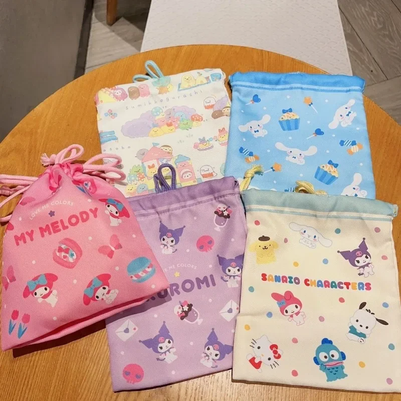 

Sanrio аниме Kuromi My melody Cinnamoroll мультяшная милая сумка для хранения пакет карман креативная кавайная сумка-Органайзер тканевая сумка в подарок