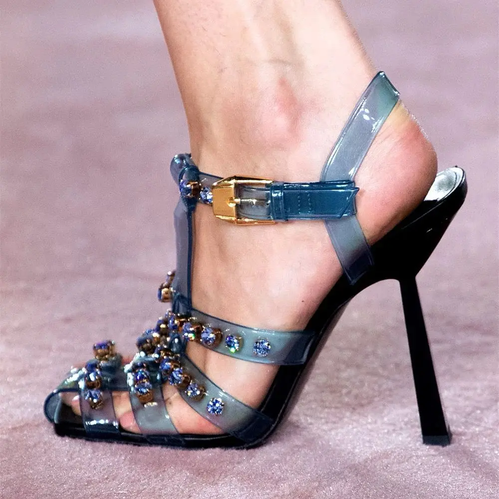 Transparent Square Toe Women Sandals Female Thin High Heels Party Shoes Ladies Fashion Crystal Solid Jelly Buckle Straps Pumps
Transparent Square Toe Women Sandals Female Thin High Heels Party Shoes Ladies Fashion Crystal Solid Jelly Buckle Straps Pumps