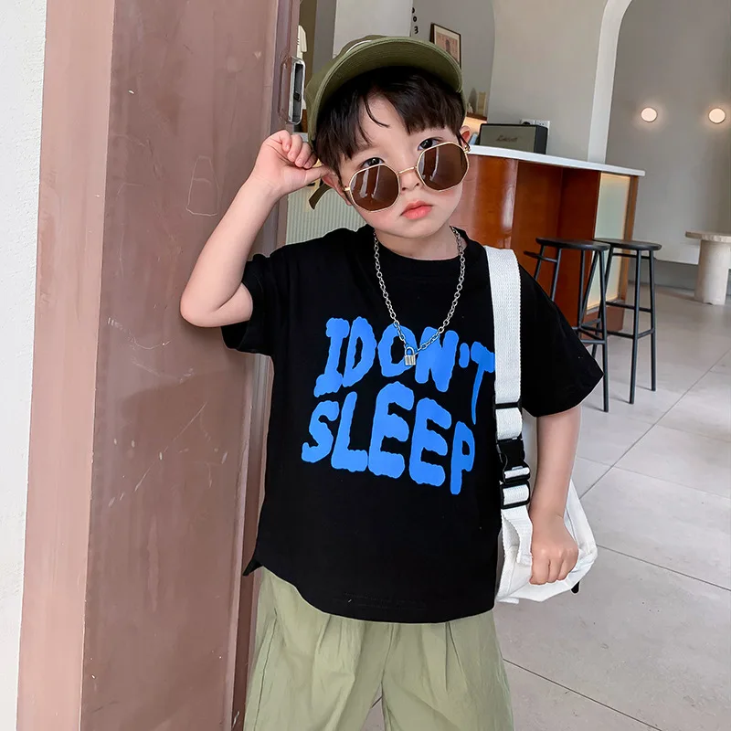 Chaopai Loose Boys Short Sleeve T-Shirt Children's Summer Dress 2022 New Letter Printing T-Shirt for University Children
Chaopai Loose Boys Short Sleeve T-Shirt Children's Summer Dress 2022 New Letter Printing T-Shirt for University Children