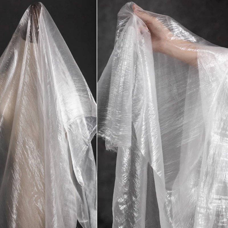 Fabric Wide130cmx50cm White Nylon Pleated Creative See-through Mesh Plastic DIY Trench Coat Dress Cardigan Spring SummerClothing
Fabric Wide130cmx50cm White Nylon Pleated Creative See-through Mesh Plastic DIY Trench Coat Dress Cardigan Spring SummerClothing