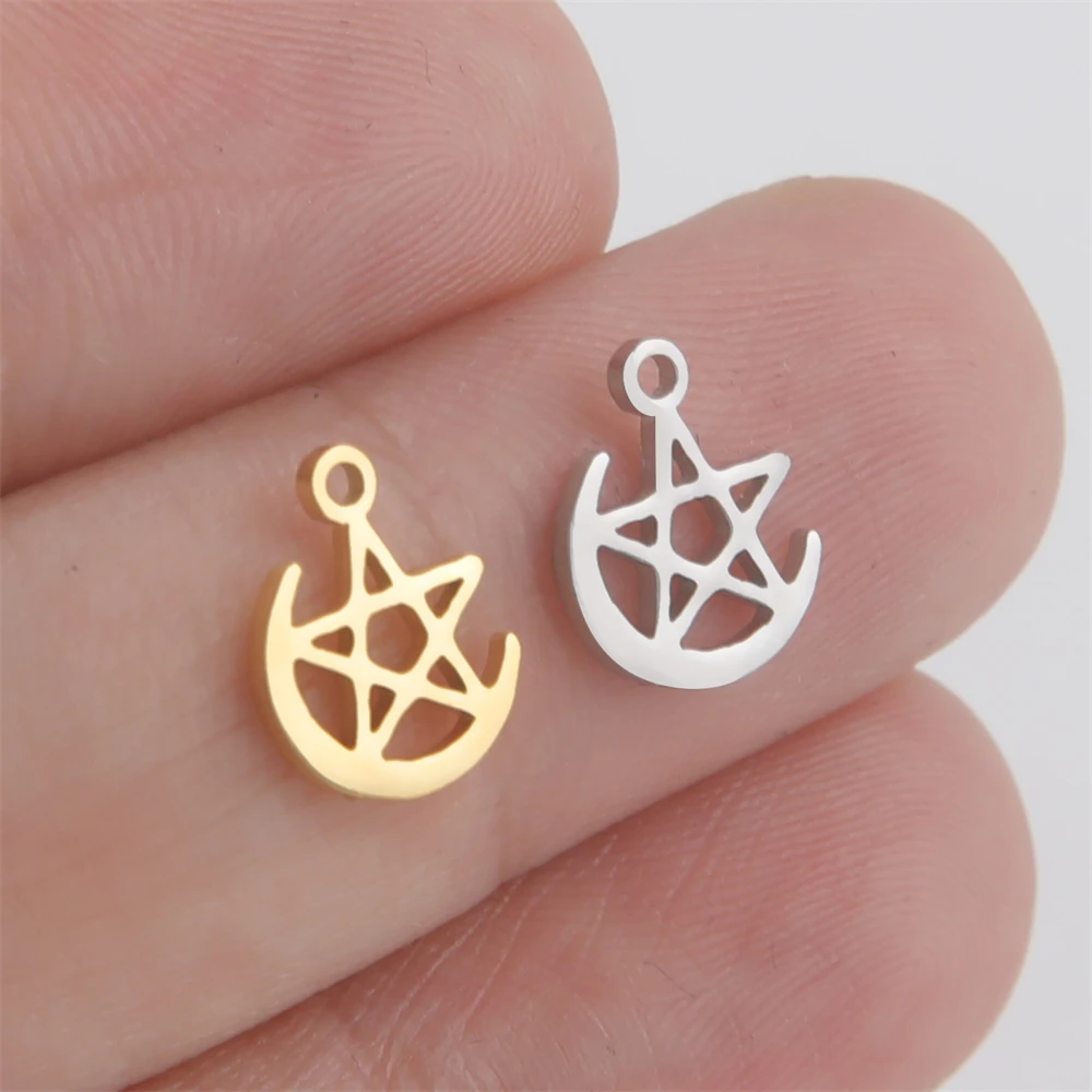 5pcs/Lot Stainless Steel Tiny Charms Wholesale Pentagram Moon Pendants For Jewelry Making Diy Necklace Bracelet Bulk Accessories
5pcs/Lot Stainless Steel Tiny Charms Wholesale Pentagram Moon Pendants For Jewelry Making Diy Necklace Bracelet Bulk Accessories