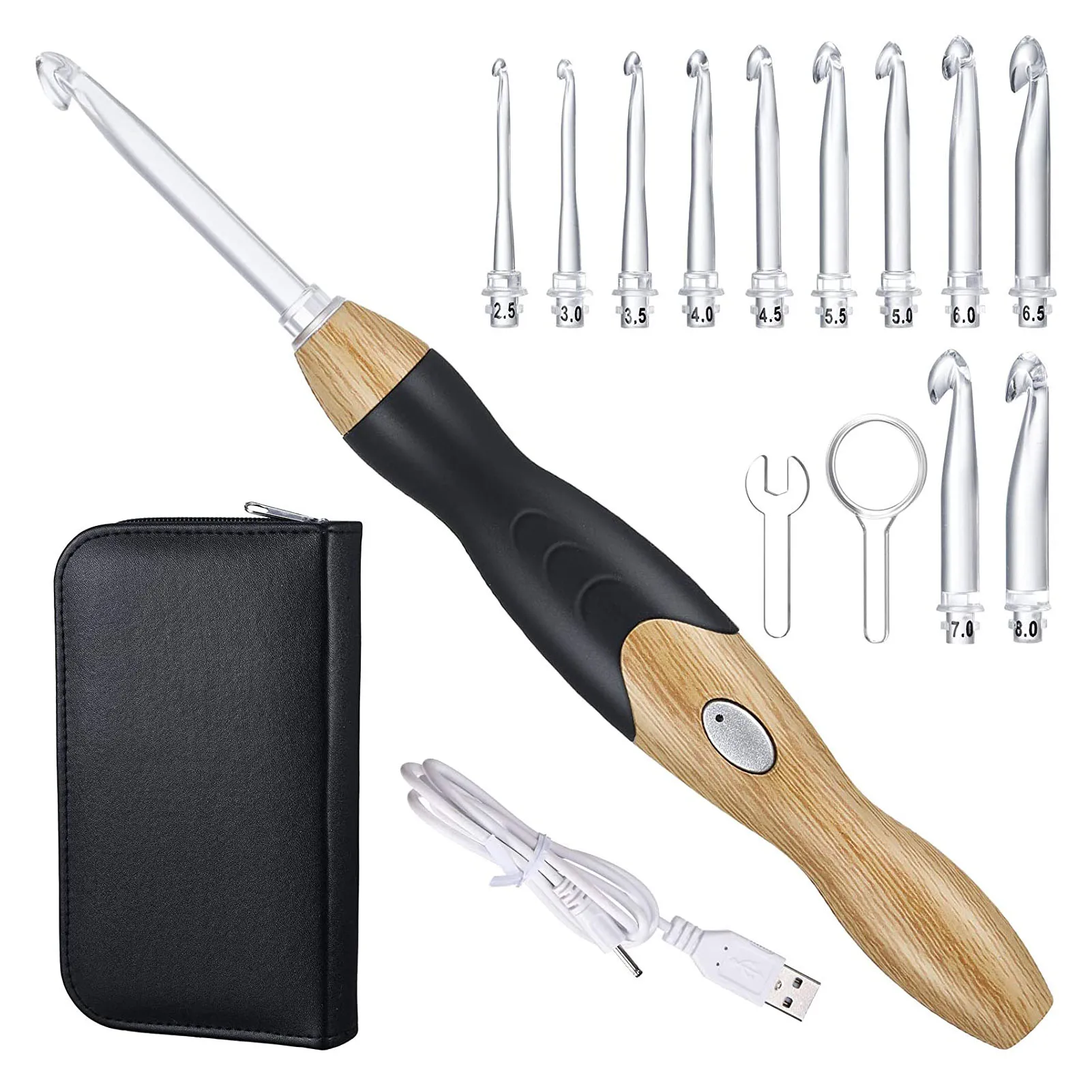Knit Crochet Hooks Rubber Crochet Kit 2mm To 10mm With 2 Brightness Modes Blunt Crochet Knitting Needles For DIY Enthusiasts Or
Knit Crochet Hooks Rubber Crochet Kit 2mm To 10mm With 2 Brightness Modes Blunt Crochet Knitting Needles For DIY Enthusiasts Or