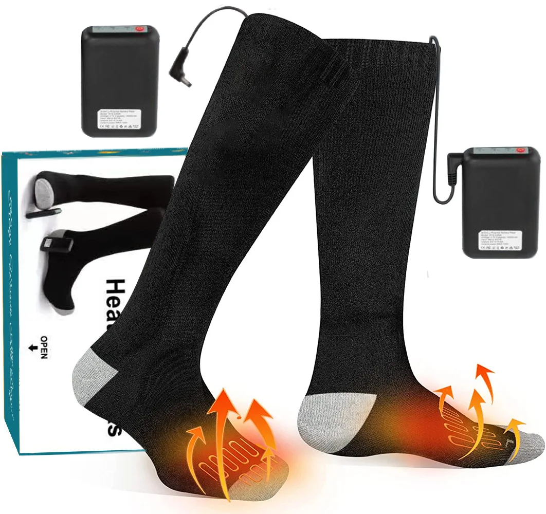 Heat Thermal Heated Socks Electric Heated Skiing Socks for Women Men Winter Sports Warm Foot Sports Socks Rechargeable
Heat Thermal Heated Socks Electric Heated Skiing Socks for Women Men Winter Sports Warm Foot Sports Socks Rechargeable
