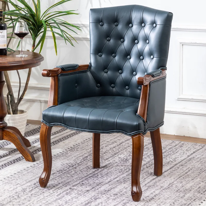 European solid wood armrest chair American single Vintage Hotel coffee shop dining chair home cloth art office learning chair 
European solid wood armrest chair American single Vintage Hotel coffee shop dining chair home cloth art office learning chair