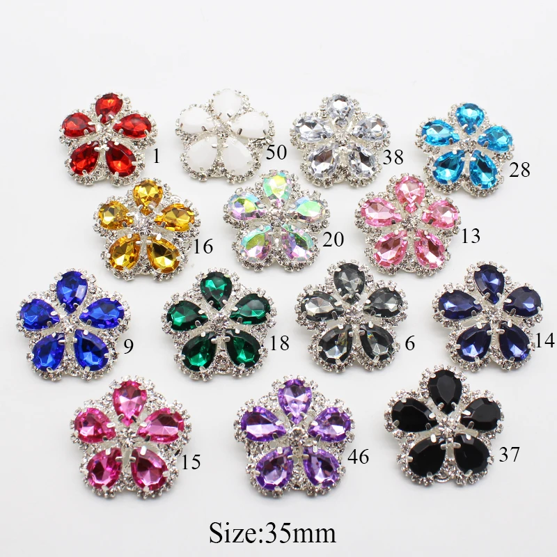 Fashion 2Pcs/Lot 35mm Circular Flower Rhinestone Metal Buttons DIY Hand Sewn Clothing Sweater Coat Button Decoration Accessories
Fashion 2Pcs/Lot 35mm Circular Flower Rhinestone Metal Buttons DIY Hand Sewn Clothing Sweater Coat Button Decoration Accessories