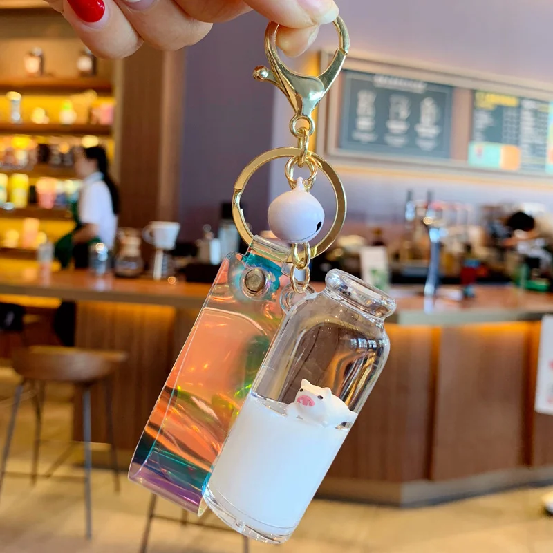 Trendy Floating Milk Pig Keychain Pendant Quicksand Drifting Bottle Oiling Pig Keychain Bag Pendant 열쇠고리 가방걸이 Birthday Gifts
Trendy Floating Milk Pig Keychain Pendant Quicksand Drifting Bottle Oiling Pig Keychain Bag Pendant 열쇠고리 가방걸이 Birthday Gifts