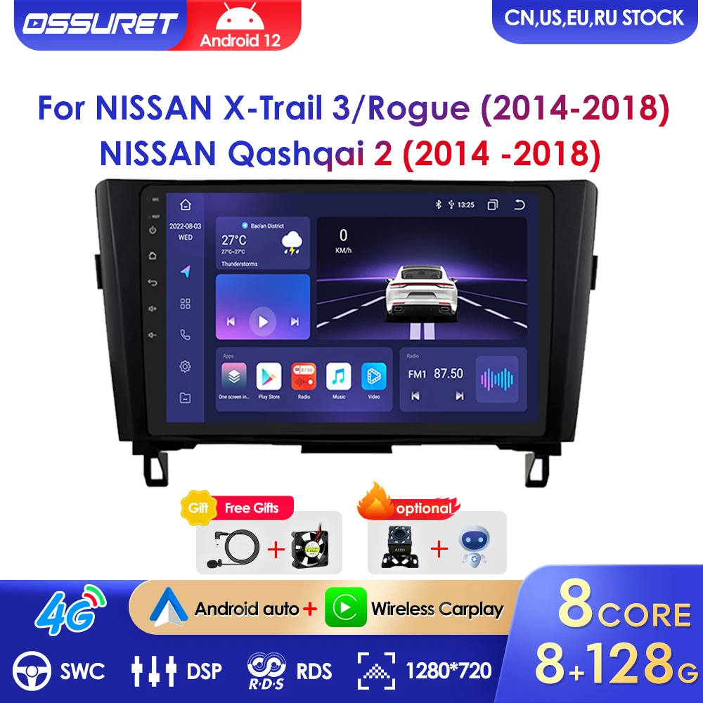 2 Din Android 12 Car Radio GPS for Nissan X-Trail Xtrail X Trail 3 T32 2013-2017 Qashqai 2 J11 Carplay Auto Stereo Head Unit DSP
2 Din Android 12 Car Radio GPS for Nissan X-Trail Xtrail X Trail 3 T32 2013-2017 Qashqai 2 J11 Carplay Auto Stereo Head Unit DSP
