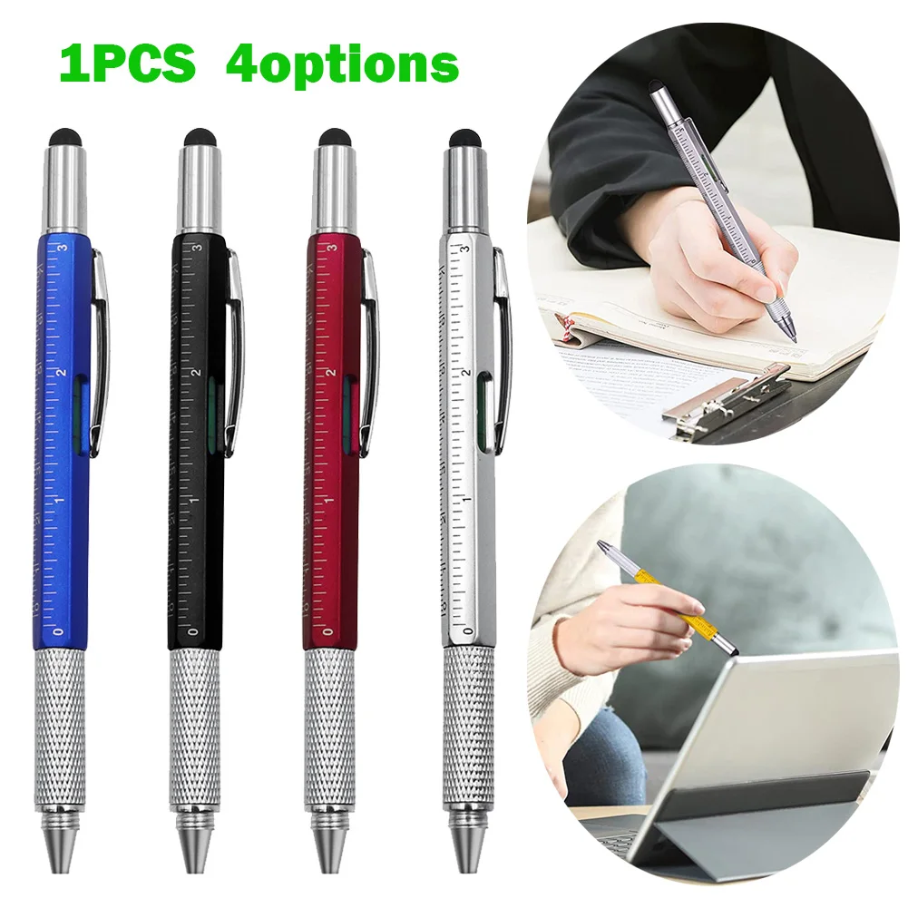 7 In1 Multifunction Pen Tool Ruler Stylus Ballpoint Pen Bubble Level Screwdriver Touch Screen Handheld Tool 148x12x14mm
7 In1 Multifunction Pen Tool Ruler Stylus Ballpoint Pen Bubble Level Screwdriver Touch Screen Handheld Tool 148x12x14mm