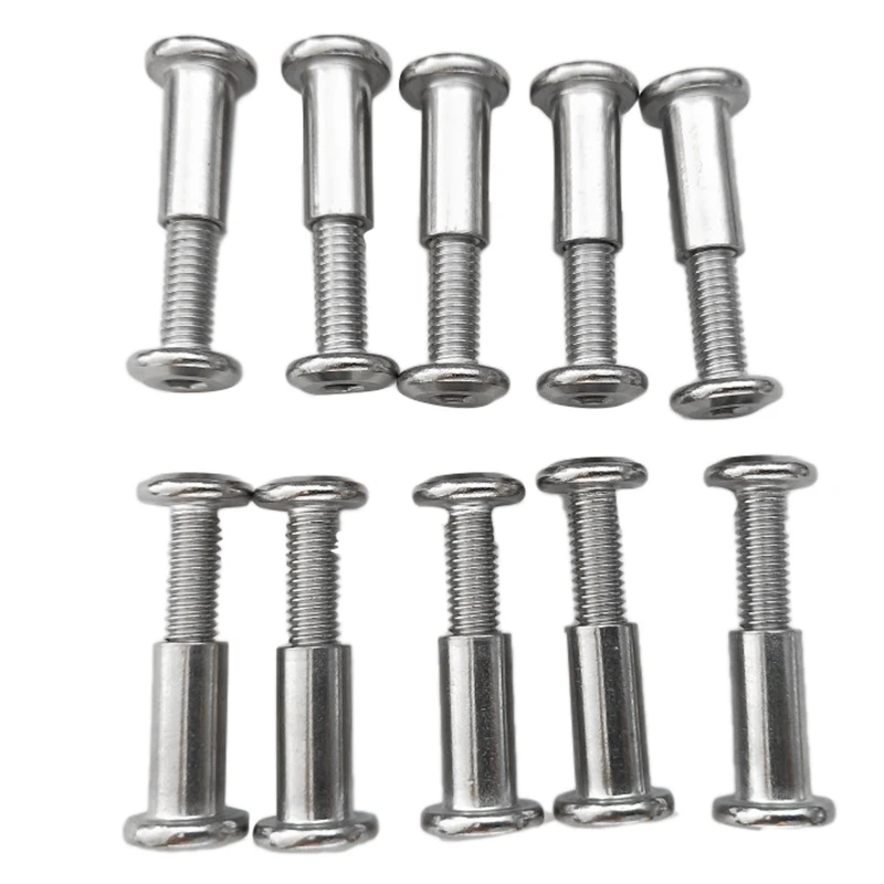 

Hot 20 Pcs Screw Post Fit For 5/16Inch(8Mm) Hole Dia Male M6x20mm Female M6x18mm Belt Buckle Binding Bolts Leather Fastener