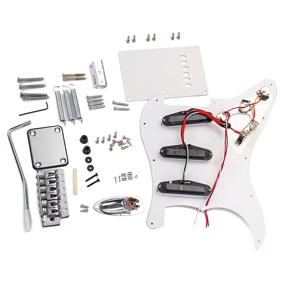 DIY Electric Guitar Kit Bridge System ST Style Full Accessories Kit (White)
DIY Electric Guitar Kit Bridge System ST Style Full Accessories Kit (White)