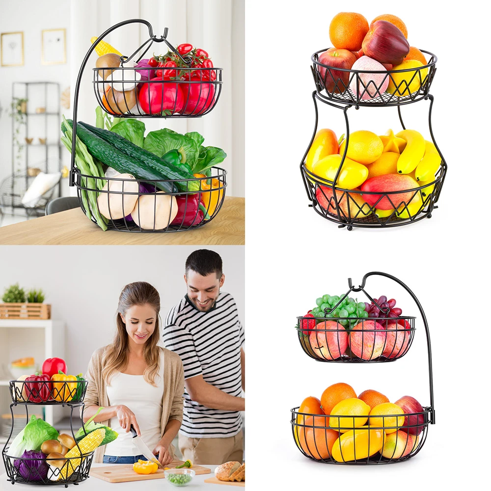 2022 New 2-layer Detachable Screwless Wrought Iron Worktop Fruit Basket Vegetable Stand Kitchen Living Room Storage Shelf
2022 New 2-layer Detachable Screwless Wrought Iron Worktop Fruit Basket Vegetable Stand Kitchen Living Room Storage Shelf