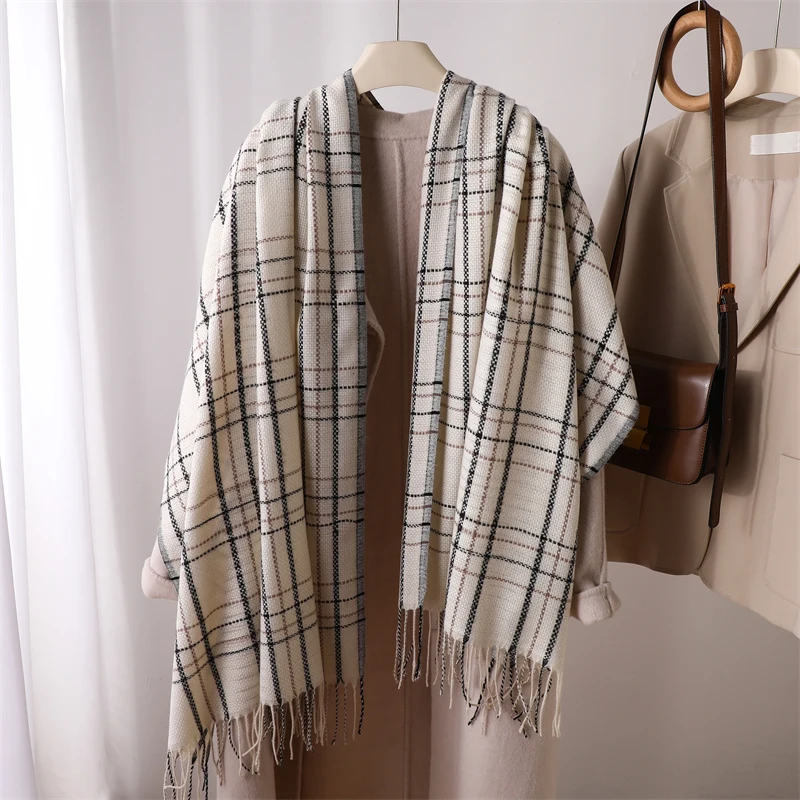 Warm Winter Pashmina Scarves Tassel Plaid New Fashion Scarfs Cashmere Scarf for Women Solid Shawl Wrap Lady Bandana Foulard 2023 
Warm Winter Pashmina Scarves Tassel Plaid New Fashion Scarfs Cashmere Scarf for Women Solid Shawl Wrap Lady Bandana Foulard 2023
