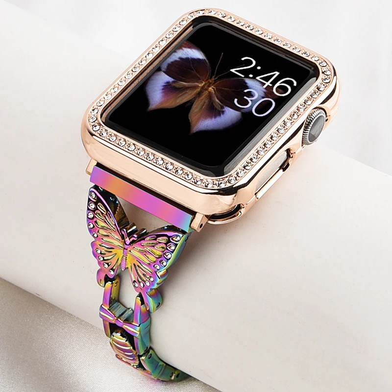 Diamond Butterfly Strap For Apple Watch Band 49/45/44/42mm 41/40/38mm Metal Stainless Chain Link iWatch Series 7 8 6 5 4 3 ultra
Diamond Butterfly Strap For Apple Watch Band 49/45/44/42mm 41/40/38mm Metal Stainless Chain Link iWatch Series 7 8 6 5 4 3 ultra
