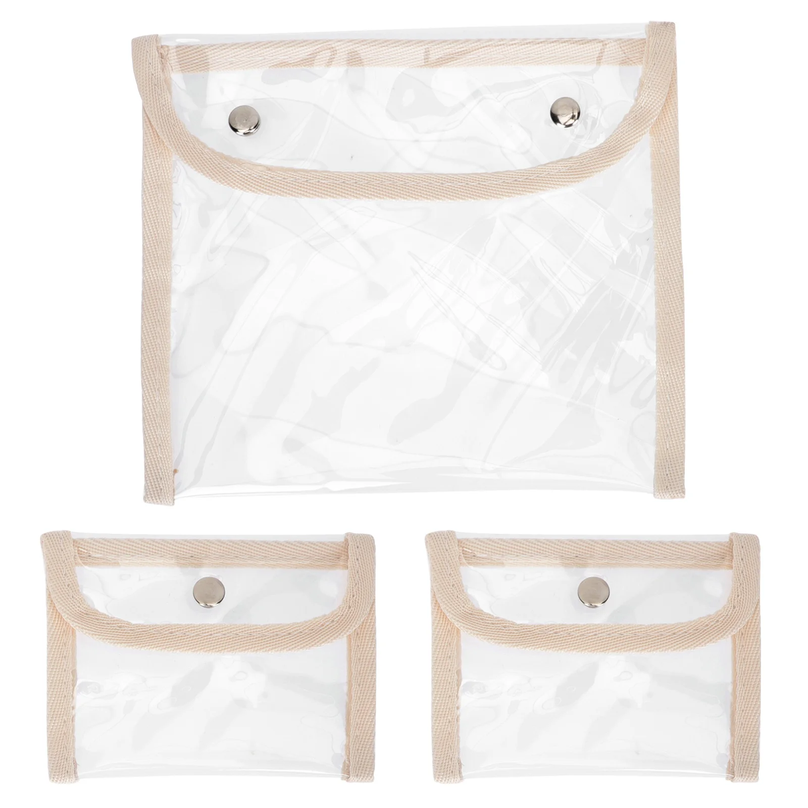 3 Pcs Pvc Transparent Bag Travel Wallet Cards Women Organizer Bags Cosmetics Pouches
3 Pcs Pvc Transparent Bag Travel Wallet Cards Women Organizer Bags Cosmetics Pouches