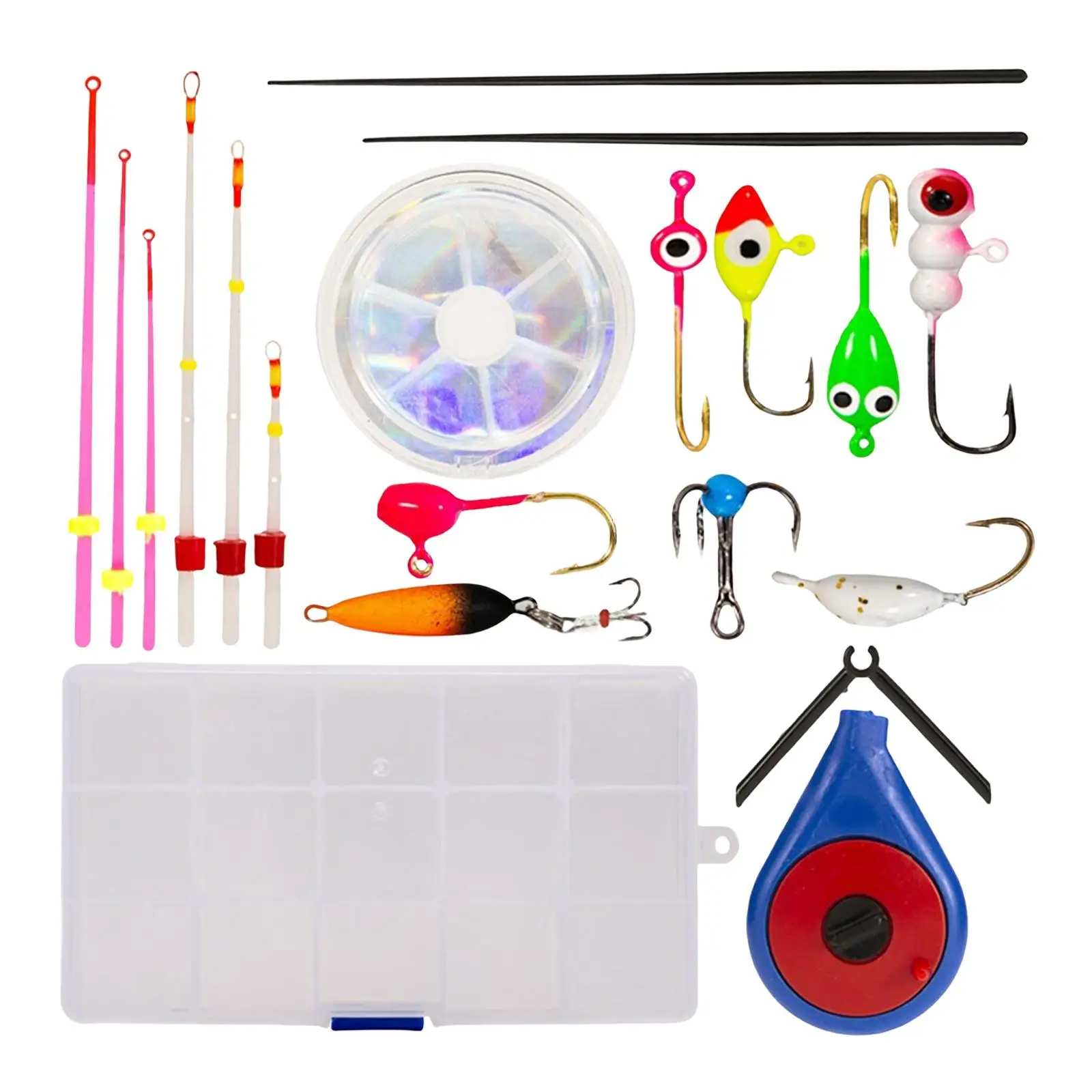 Ice Fishing Rod Top Tip Ice Fishing Jigs with Hooks Portable Angling Winter Fishing Set for Boat Fishing Saltwater Ponds Rivers
Ice Fishing Rod Top Tip Ice Fishing Jigs with Hooks Portable Angling Winter Fishing Set for Boat Fishing Saltwater Ponds Rivers