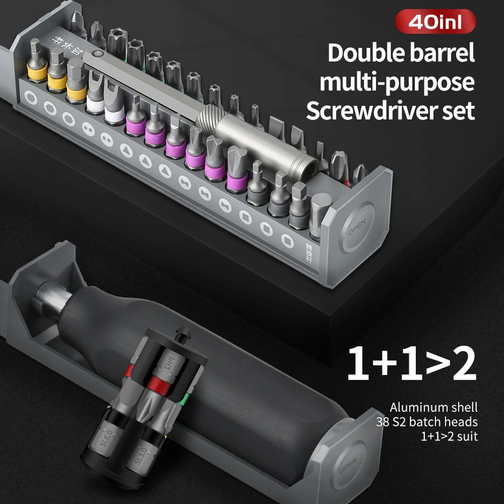 9/31/40 in 1 Screwdriver Set S2 Steel Bit Precision Screw Driver Strong Magnetic Anti-rust and Anti-corrosion Mini Screwdriver
9/31/40 in 1 Screwdriver Set S2 Steel Bit Precision Screw Driver Strong Magnetic Anti-rust and Anti-corrosion Mini Screwdriver