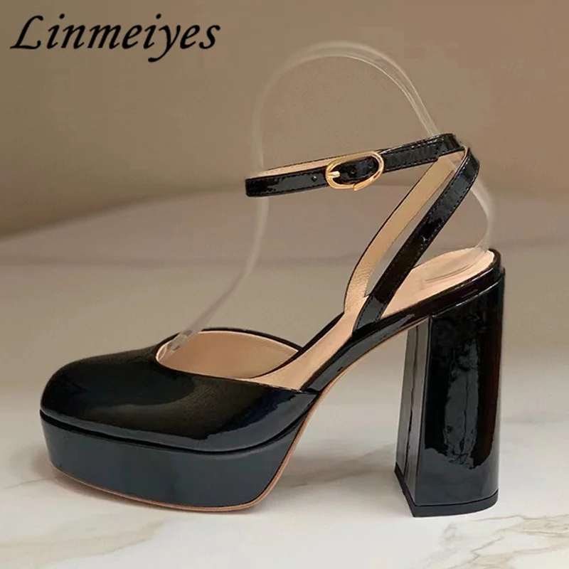 New Chunky Heels Women Pumps Sandals Genuine Leather Ankle Buckle Strap Platform Shoes Sexy High Heels Runway Shoes Woman
New Chunky Heels Women Pumps Sandals Genuine Leather Ankle Buckle Strap Platform Shoes Sexy High Heels Runway Shoes Woman