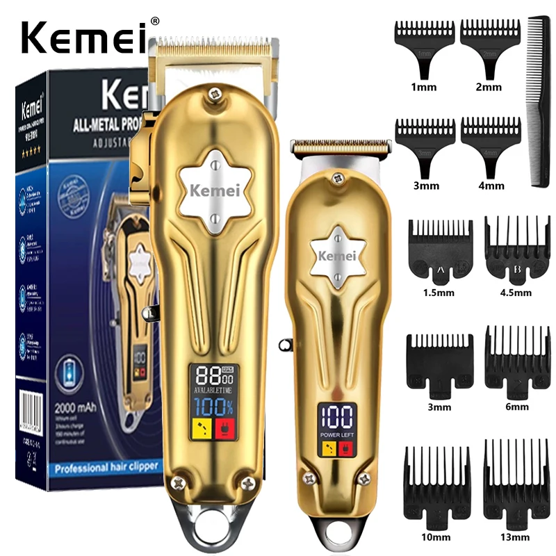 Original metal shell combo kits professional hair trimmer for men barber shop hair clipper cordless electric haircut machine
Original metal shell combo kits professional hair trimmer for men barber shop hair clipper cordless electric haircut machine