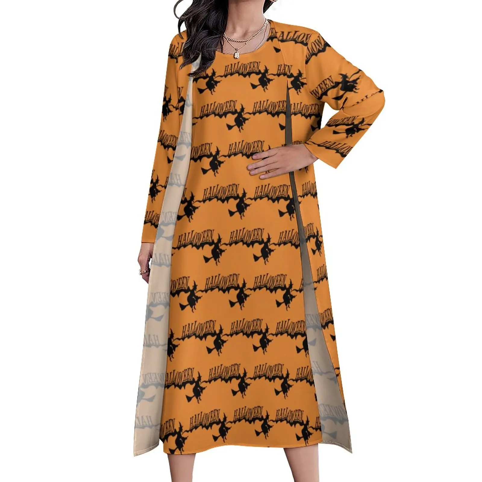 Flying Witch Print Dress Vintage Halloween Maxi Dress Street Style Boho Beach Long Dresses Spring Two Piece Graphic Vestidos
Flying Witch Print Dress Vintage Halloween Maxi Dress Street Style Boho Beach Long Dresses Spring Two Piece Graphic Vestidos