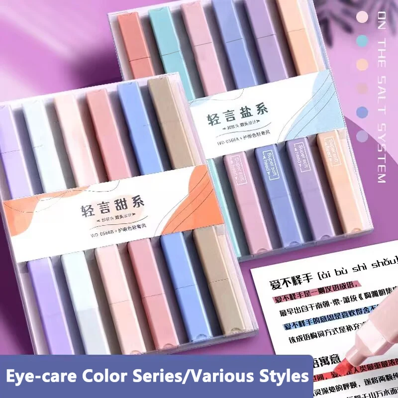 6Pcs Color Highlighters Markers Pens Set Kawaii Cute For Books School Supplies Korean Japanese Aesthetic Stationery
6Pcs Color Highlighters Markers Pens Set Kawaii Cute For Books School Supplies Korean Japanese Aesthetic Stationery