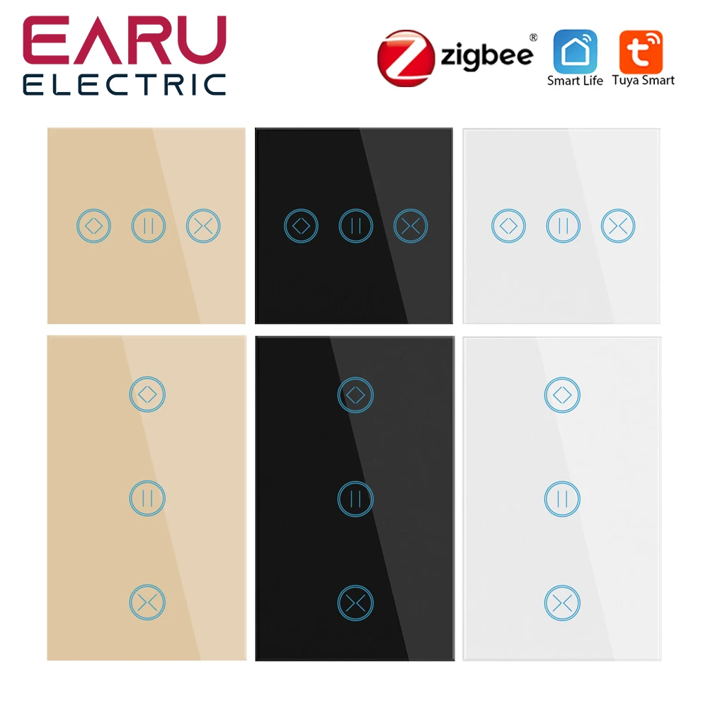 10A Zigbee Smart Touch Curtain Switch Roller Blind Motor Switch Wall Touch Switch Tuya APP With Alexa Google Home
10A Zigbee Smart Touch Curtain Switch Roller Blind Motor Switch Wall Touch Switch Tuya APP With Alexa Google Home
