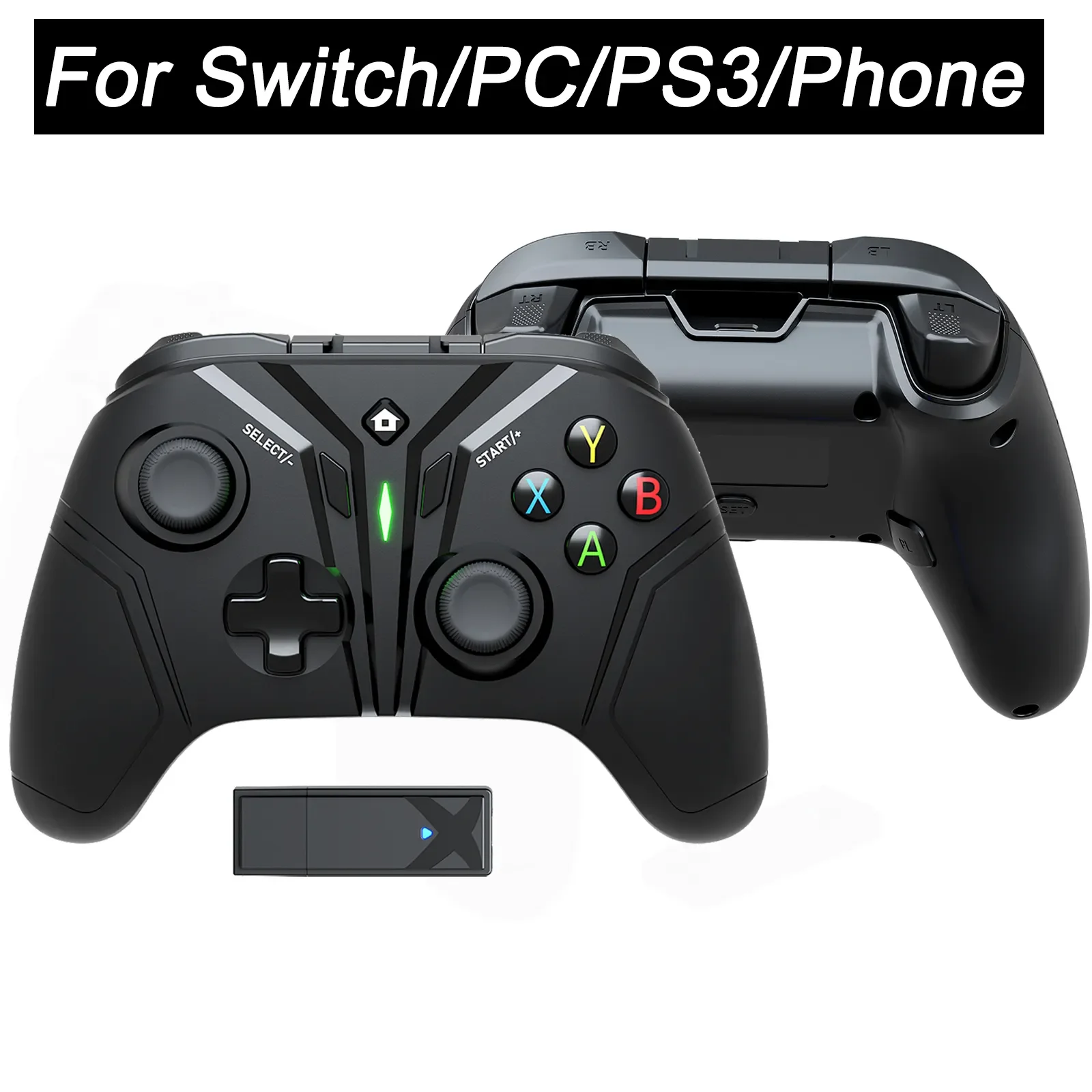 

NEW2023 Kontroler bezprzewodowy 2.4G do przełącznika Pro/Lite/OLED Mando Gamepad na PC/Steam/PS3/Android TV, pudełko Smart Ta