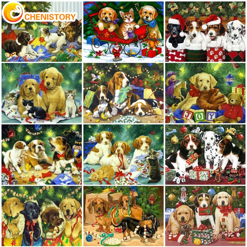CHENISTORY Christmas DIY Painting By Numbers Kit Dog Acrylic Paint By Numbers Canvas Painting Animal Wall Art Home Decor New Yea
CHENISTORY Christmas DIY Painting By Numbers Kit Dog Acrylic Paint By Numbers Canvas Painting Animal Wall Art Home Decor New Yea