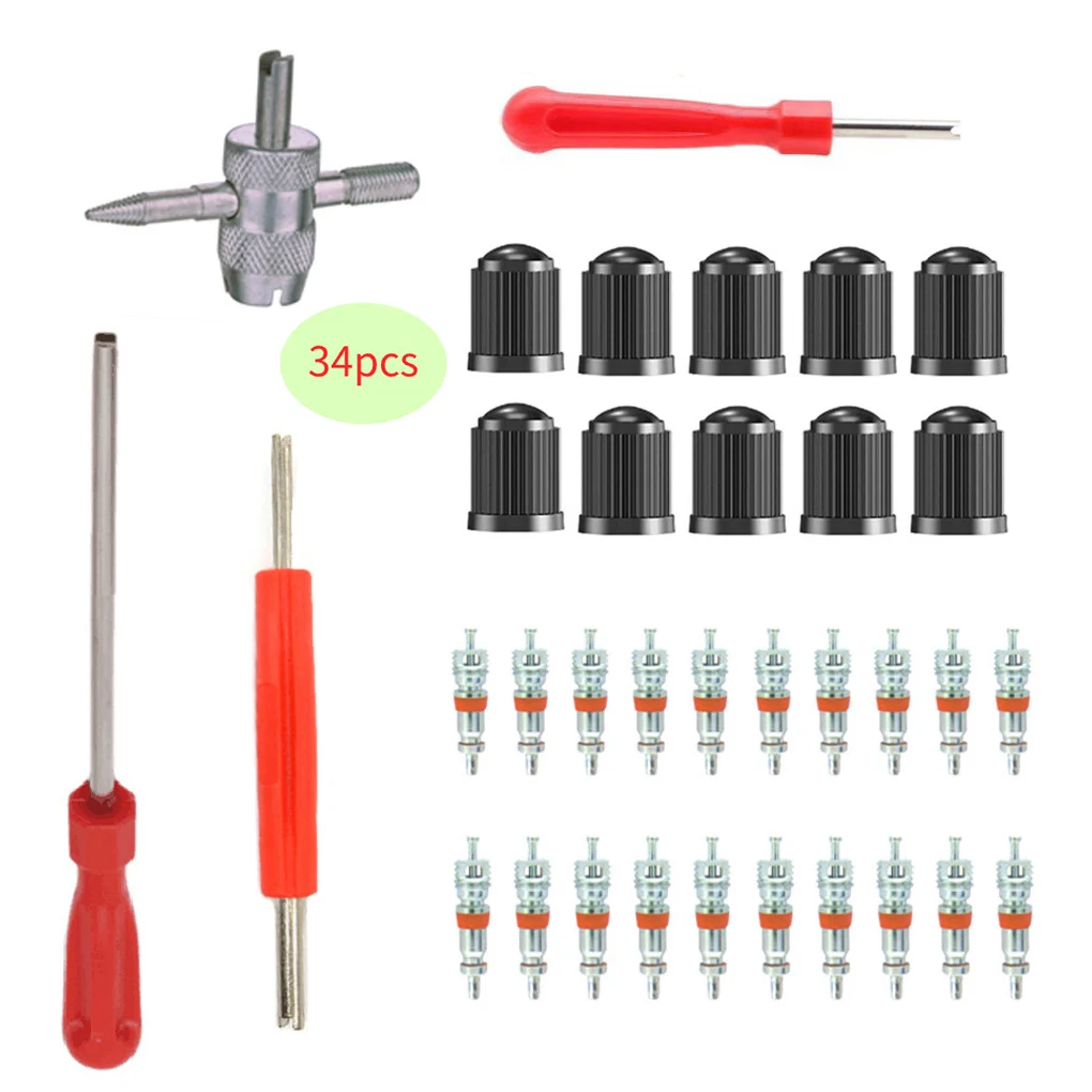 34 Pieces/Set Car Valve Core Remover Motorcycle Scooter Valves Removal Tool Caps Assortment Automotive Repair Tools
34 Pieces/Set Car Valve Core Remover Motorcycle Scooter Valves Removal Tool Caps Assortment Automotive Repair Tools