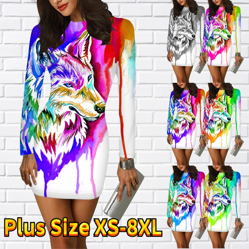 2022 Autumn animal Printing Tight Skirt Sexy Short Skirts Round Neck Long Sleeve Skirt Winter Women Vintage Elegance Mini Skirt
2022 Autumn animal Printing Tight Skirt Sexy Short Skirts Round Neck Long Sleeve Skirt Winter Women Vintage Elegance Mini Skirt