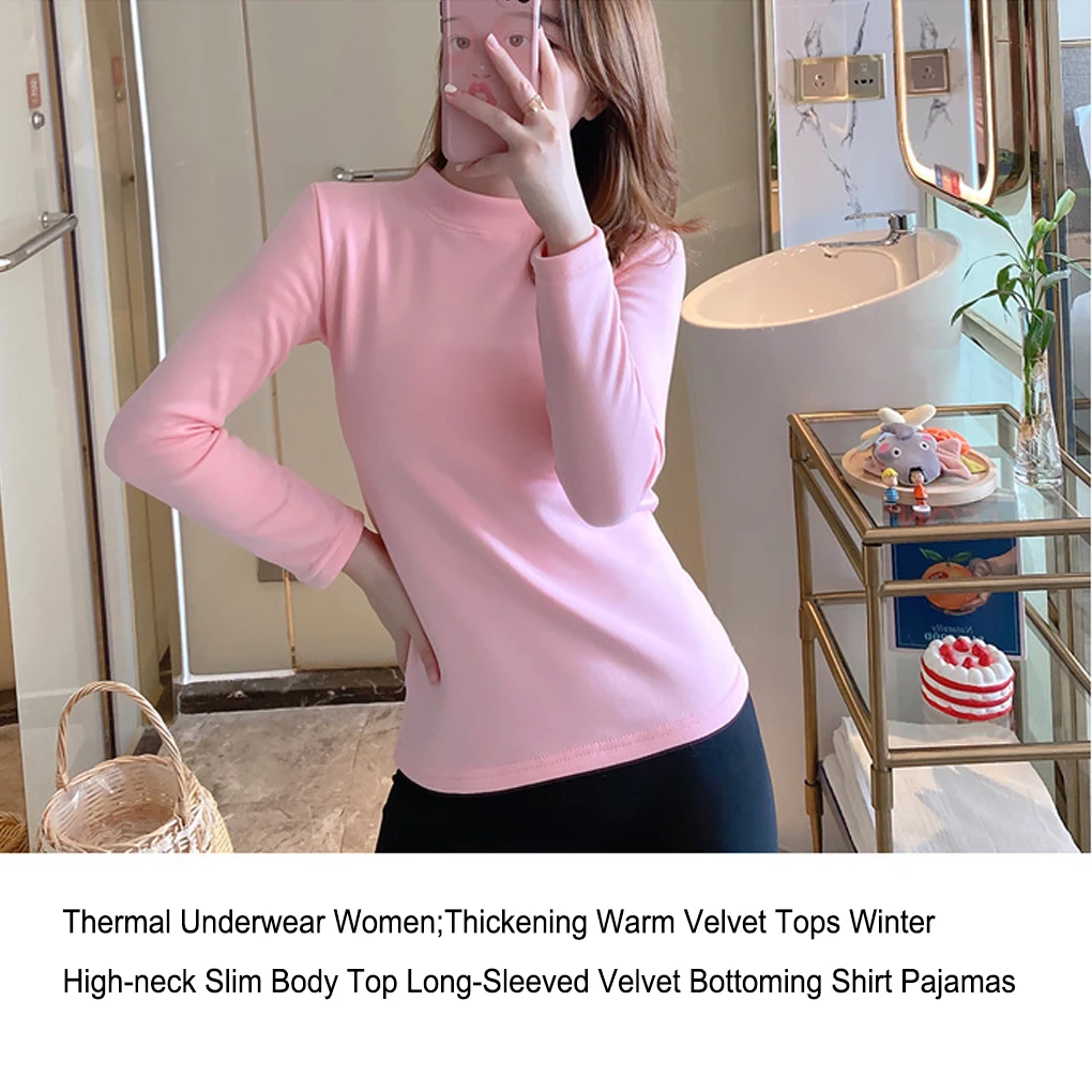 Lady Thermal Underwear Winter Coldproof High-neck Stretch Bottoming Shirt Fitted Long-Sleeved Thickening Undershirt
Lady Thermal Underwear Winter Coldproof High-neck Stretch Bottoming Shirt Fitted Long-Sleeved Thickening Undershirt