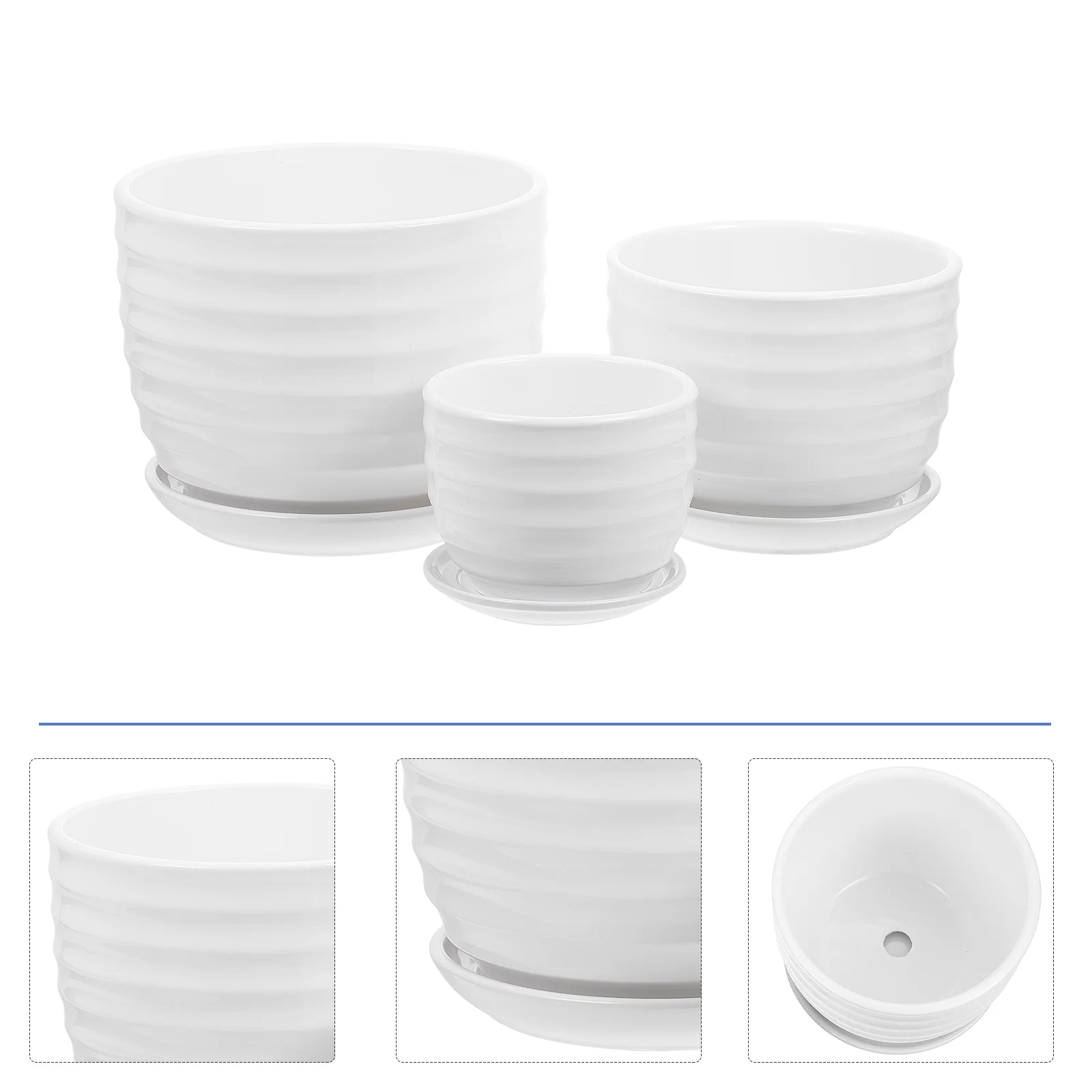 3pcs Ceramic Planter Fashion Exquisite Stylish Home Decoration Desktop Flowerpot
3pcs Ceramic Planter Fashion Exquisite Stylish Home Decoration Desktop Flowerpot
