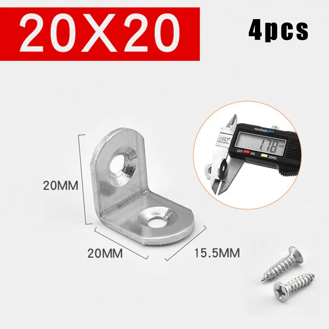4pc Stainless Steel Corner Braces Brackets Right Angle L-Shape Brace Brackets For Furniture Cabinet Screens Wall
4pc Stainless Steel Corner Braces Brackets Right Angle L-Shape Brace Brackets For Furniture Cabinet Screens Wall
