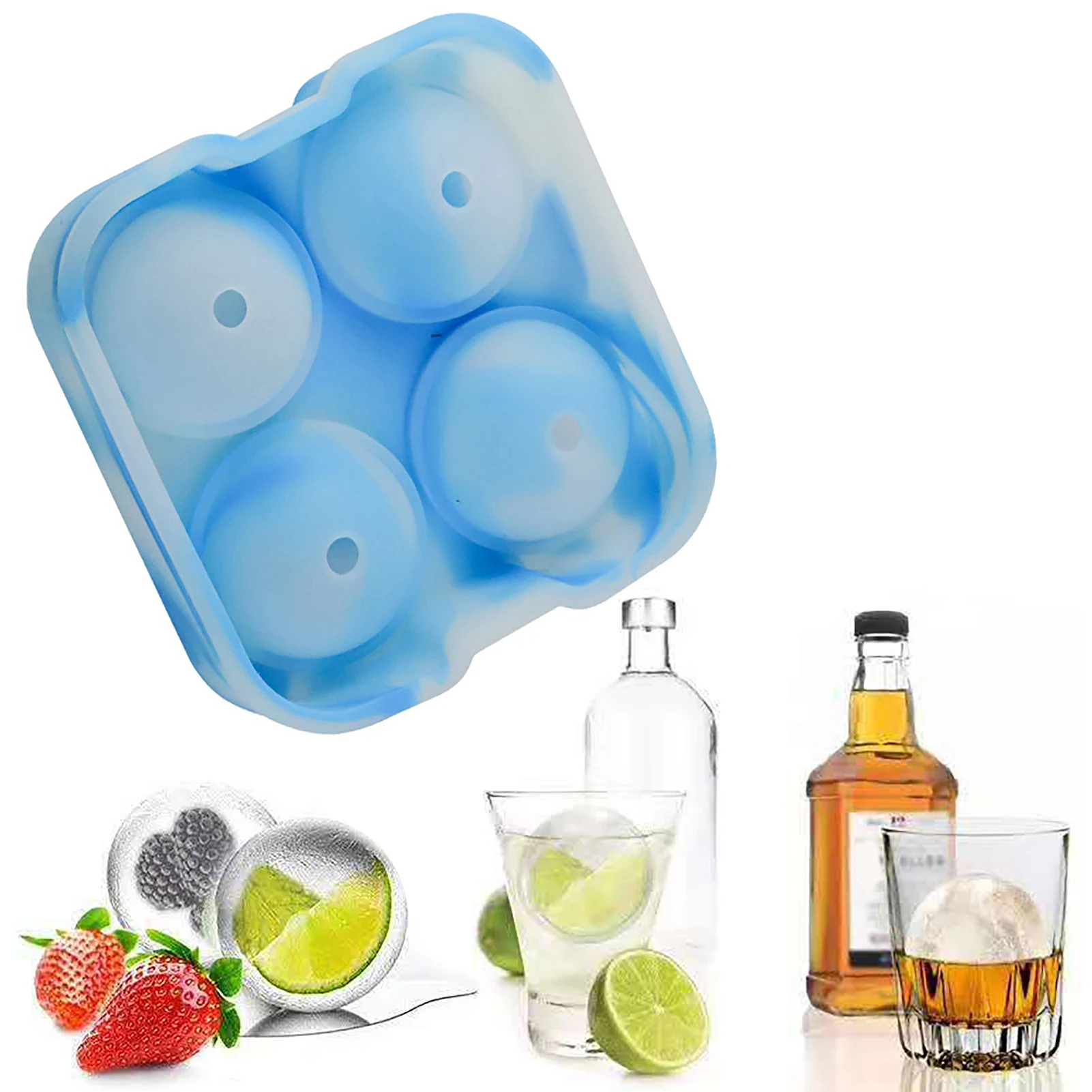 4.5in Silicone Ice Cube Tray Ice Ball Maker Sphere Ice Cube Mold with Lid Reusable Ice Cube Mold For Cocktails Whiskey Bourbon
4.5in Silicone Ice Cube Tray Ice Ball Maker Sphere Ice Cube Mold with Lid Reusable Ice Cube Mold For Cocktails Whiskey Bourbon