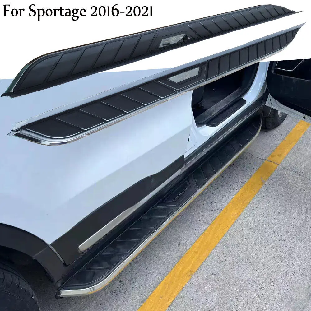 2Pcs Aluminium Stainless steel side step fits for KIA Sportage 2016-2021 Side Step Nerf Bar Side Stair
2Pcs Aluminium Stainless steel side step fits for KIA Sportage 2016-2021 Side Step Nerf Bar Side Stair