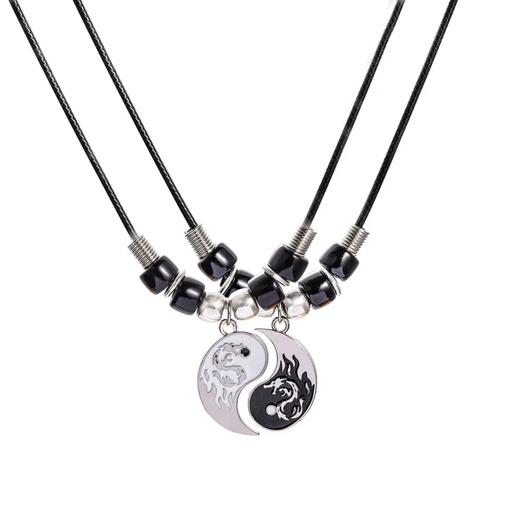 2Pcs Dragon Tai Chi Couple Necklaces for Women Men Classic Yin Yang Moon Sun Pendant Necklace Best Friends Trendy Jewelry Gift
2Pcs Dragon Tai Chi Couple Necklaces for Women Men Classic Yin Yang Moon Sun Pendant Necklace Best Friends Trendy Jewelry Gift