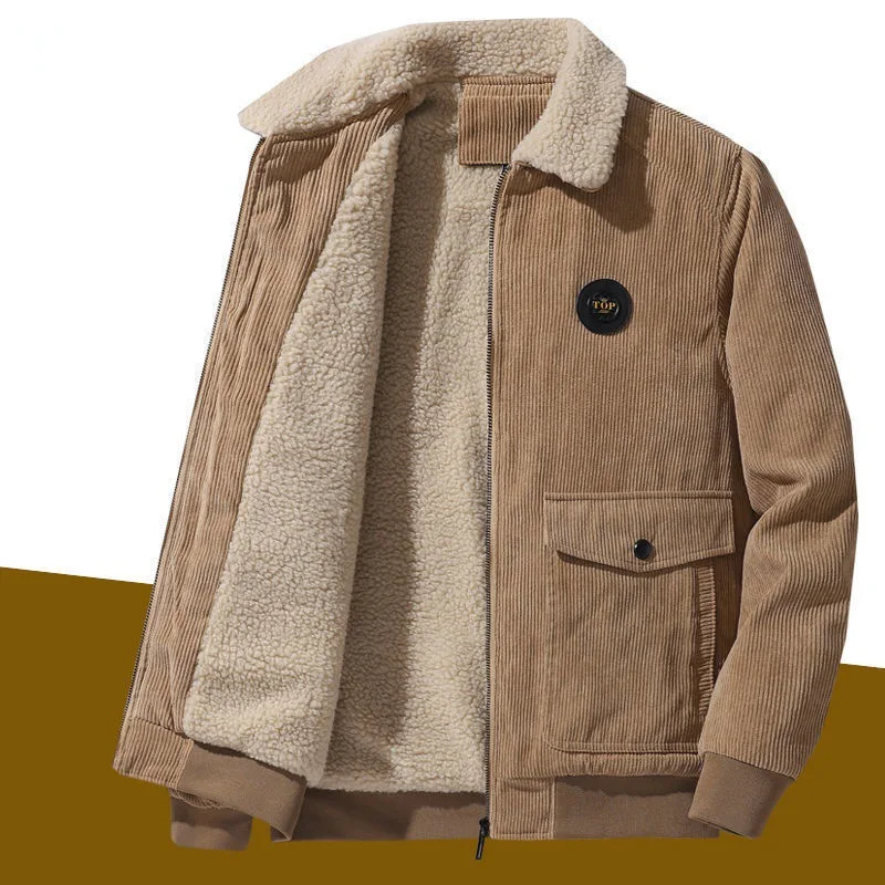 2023 Khaki Corduroy Jacket Fashion Fur Collar Slim Outdoor Coat Men Casual Warm Corduroy Outwear Men Thick Cotton Jacket Coat
2023 Khaki Corduroy Jacket Fashion Fur Collar Slim Outdoor Coat Men Casual Warm Corduroy Outwear Men Thick Cotton Jacket Coat