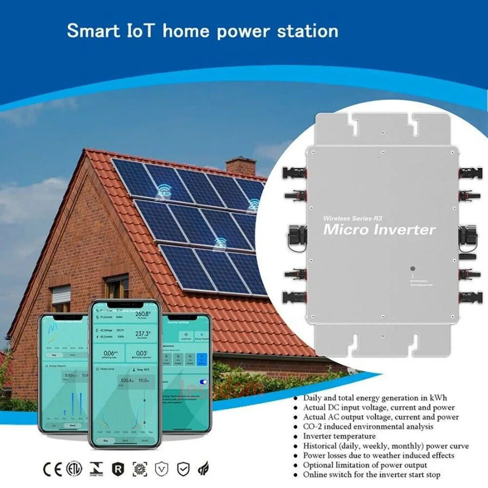 Солнечный инвертор Grid Tie 1200W водостойкий инвертор, система солнечной энергии, аксессуары для подключения к сети, 22-60 в, 230 В, инвертор
Солнечный инвертор Grid Tie 1200W водостойкий инвертор, система солнечной энергии, аксессуары для подключения к сети, 22-60 в, 230 В, инвертор