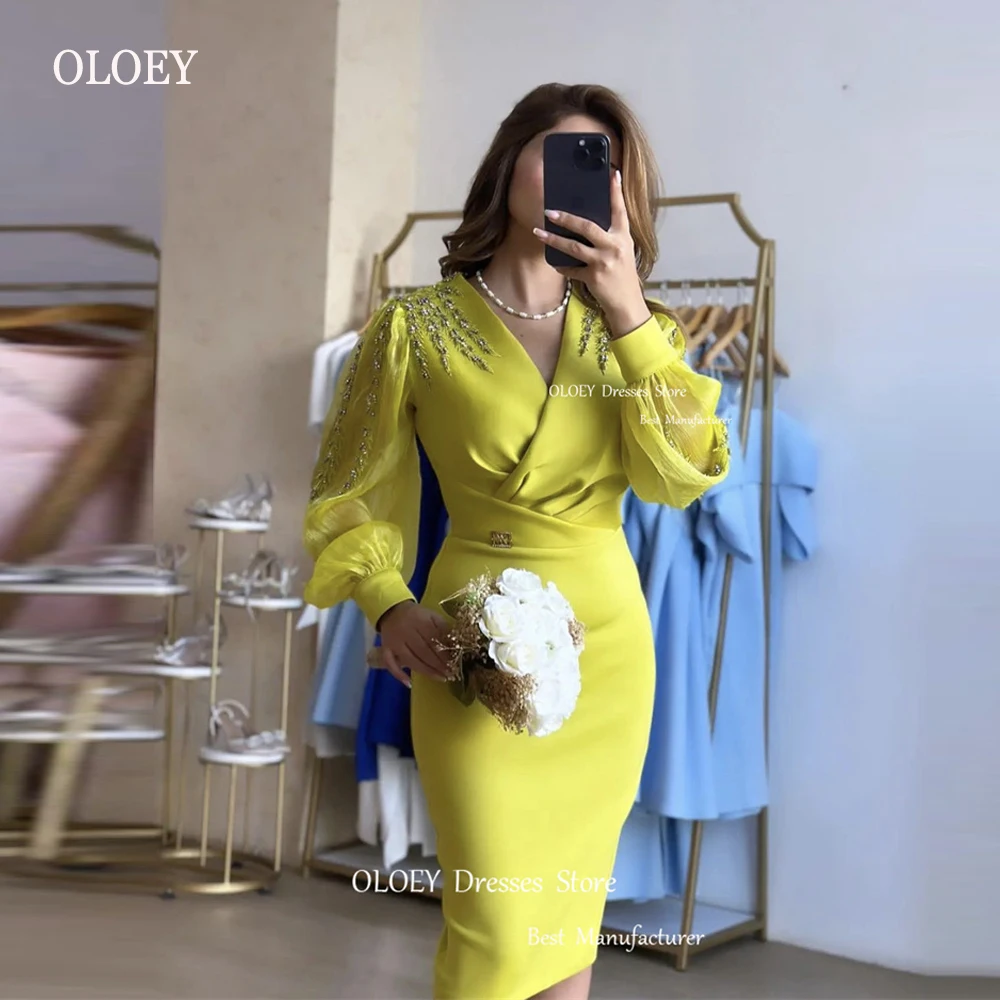 Винтажные Короткие вечерние платья OLOEY, белые свадебные платья с длинным рукавом, бусинами, V-образным вырезом, длиной ниже колена, арабские женские вечерние платья
Винтажные Короткие вечерние платья OLOEY, белые свадебные платья с длинным рукавом, бусинами, V-образным вырезом, длиной ниже колена, арабские женские вечерние платья