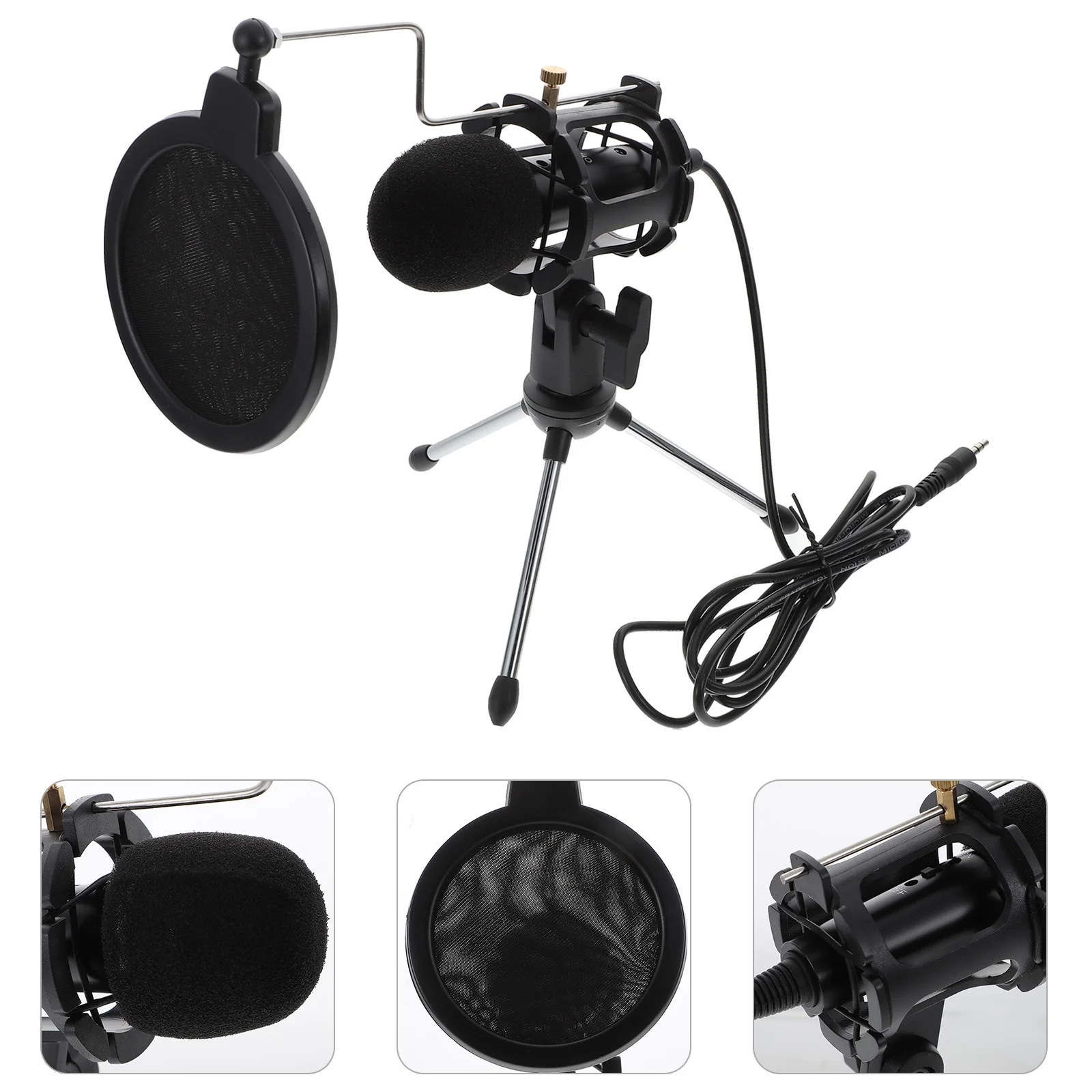 1 Set Gaming Mic Recording Mic 35mm Microphone With Tripod Shock Mount Filter Podcast equipment studio
1 Set Gaming Mic Recording Mic 35mm Microphone With Tripod Shock Mount Filter Podcast equipment studio