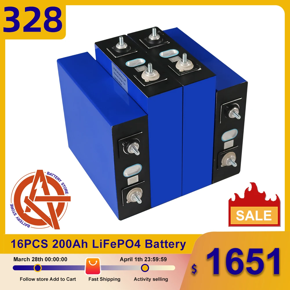 100% New Lifepo4 200Ah 3.2V 16PCS Grade A 48V Rechargeable Battery DIY RV Cell And Solar Energy Storage System EU US Tax Free
100% New Lifepo4 200Ah 3.2V 16PCS Grade A 48V Rechargeable Battery DIY RV Cell And Solar Energy Storage System EU US Tax Free