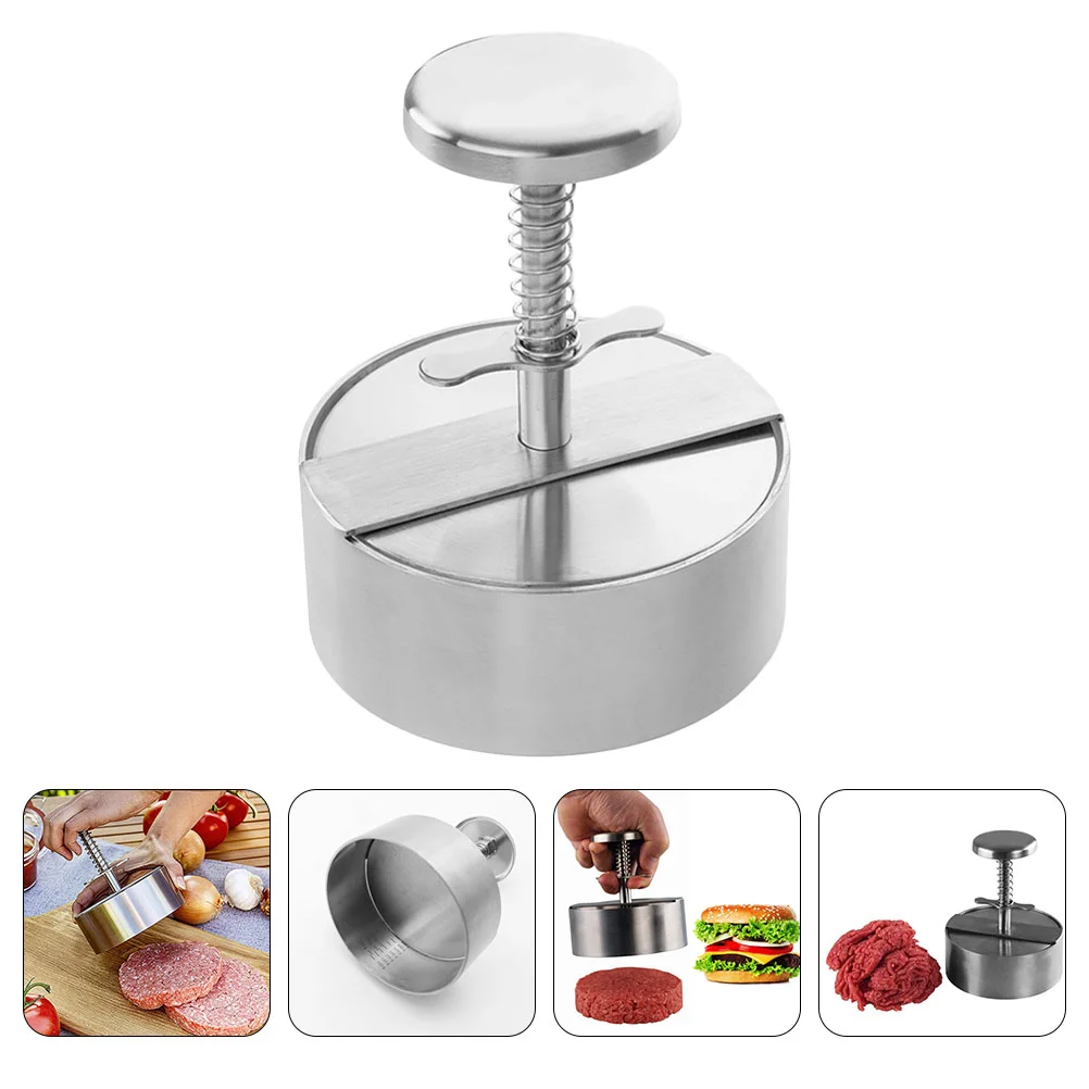 1pc Practical Portable Stainless Steel Burger Presser Kitchen Gadget for Restaurant
1pc Practical Portable Stainless Steel Burger Presser Kitchen Gadget for Restaurant