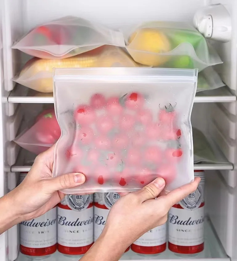 Reusable Food Storage Bag for Refrigerator Food Leakproof Container Kitchen Organizer Fresh Shut Bags BPA Free Silicone Wrap
Reusable Food Storage Bag for Refrigerator Food Leakproof Container Kitchen Organizer Fresh Shut Bags BPA Free Silicone Wrap