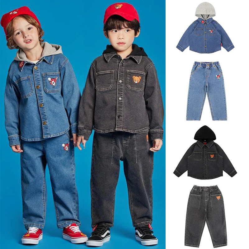 2022 NEW Fall Winter Kids Polo Shirts Cute Children Denim Pant Boy Jean Jacket Boys Girls Detachable Hat Children's Wear Suits
2022 NEW Fall Winter Kids Polo Shirts Cute Children Denim Pant Boy Jean Jacket Boys Girls Detachable Hat Children's Wear Suits