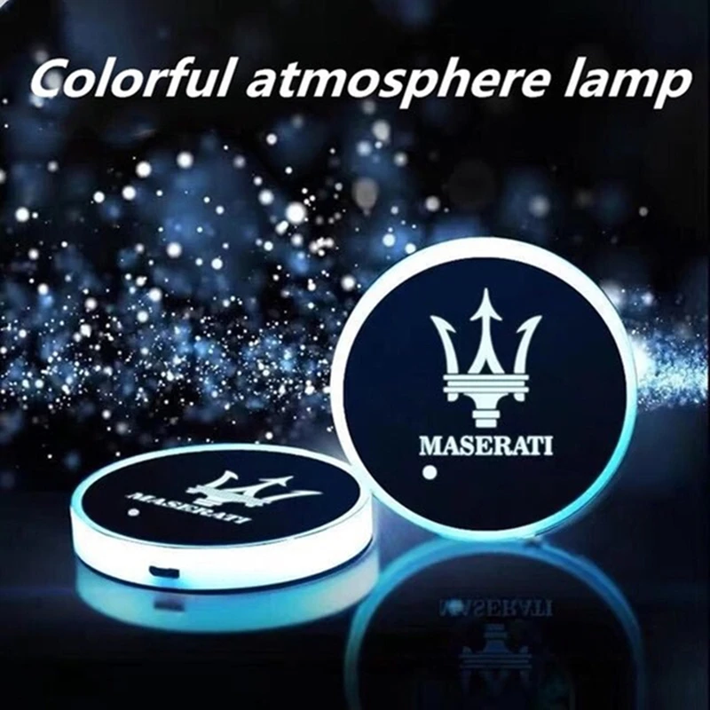 Car Logo Light For Maserati Levante Ghibli Quattroporte 7Colors Water Cup Coaster Color Atmosphere lights Anti-slip coaster
Car Logo Light For Maserati Levante Ghibli Quattroporte 7Colors Water Cup Coaster Color Atmosphere lights Anti-slip coaster