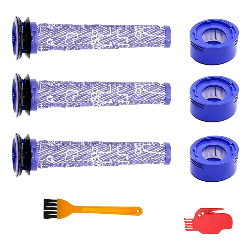 3 Pre Filters + 3 HEPA Post Filters For Dyson V7 V8 Cordless Stick Vacuum, Replaces Part 965661-01 & 967478-01
3 Pre Filters + 3 HEPA Post Filters For Dyson V7 V8 Cordless Stick Vacuum, Replaces Part 965661-01 & 967478-01