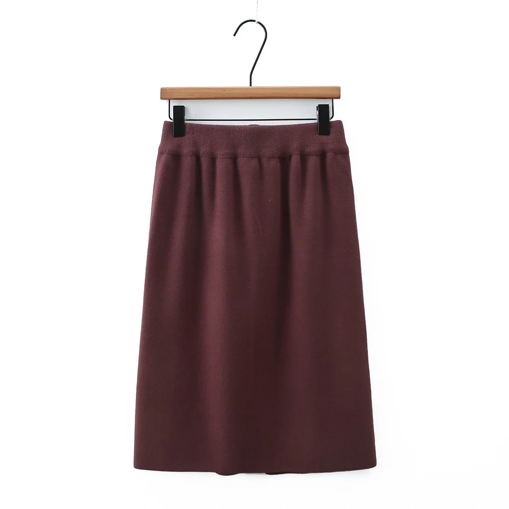 Женская трикотажная Юбка-миди с разрезом, однотонная
Женская трикотажная Юбка-миди с разрезом, однотонная